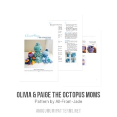 Olivia & Paige the Octopus Moms amigurumi pattern by All From Jade