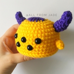 Pride the Mini Monster amigurumi by All From Jade