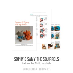 Sophy & Samy the Squirrels amigurumi pattern by All From Jade