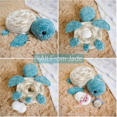 Tara the Turtle Mom and her Babies amigurumi pattern by All From Jade