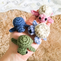 Tara the Turtle Mom and her Babies amigurumi pattern by All From Jade