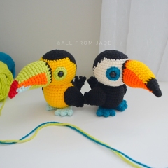 Tequila & Daiquiri the Toucans amigurumi pattern by All From Jade