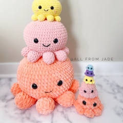 The Kawaii Octopus Family amigurumi pattern by All From Jade