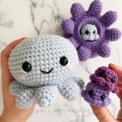 The Kawaii Octopus Family amigurumi pattern by All From Jade