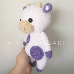 Violet the Cow amigurumi pattern by All From Jade