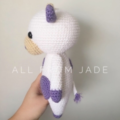 Violet the Cow amigurumi by All From Jade