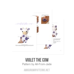 Violet the Cow amigurumi pattern by All From Jade