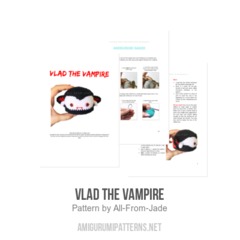 Vlad the Vampire amigurumi pattern by All From Jade