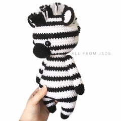 Zack the Zebra amigurumi by All From Jade