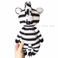 Zack the Zebra amigurumi pattern by All From Jade