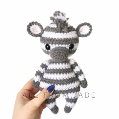 Zoe the Baby Zebra amigurumi pattern by All From Jade