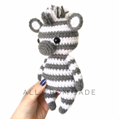 Zoe the Baby Zebra amigurumi by All From Jade