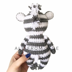 Zoe the Baby Zebra amigurumi pattern by All From Jade