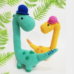 Alfred Dinosaur amigurumi by Conmismanoss