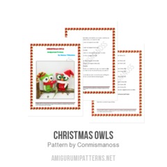Christmas Owls amigurumi pattern by Conmismanoss