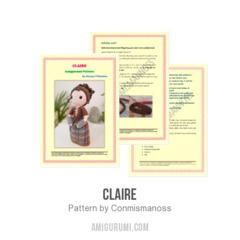 Claire amigurumi pattern by Conmismanoss
