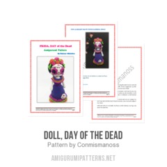 Doll, day of the dead amigurumi pattern by Conmismanoss