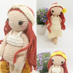 Eva Pregnant amigurumi pattern by Conmismanoss