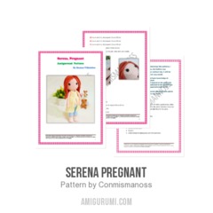Serena Pregnant amigurumi pattern by Conmismanoss