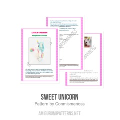 Sweet Unicorn amigurumi pattern by Conmismanoss