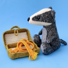 Bill the Badger amigurumi by Lex in Stitches