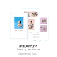 Rainbow Puppy amigurumi pattern by Lex in Stitches