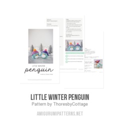 Little Winter Penguin amigurumi pattern by Thoresby Cottage