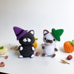 Khally and Kit the Halloween Kitten amigurumi by Eweknitss