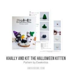 Khally and Kit the Halloween Kitten amigurumi pattern by Eweknitss