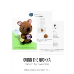 Quinn the Quokka amigurumi pattern by Eweknitss
