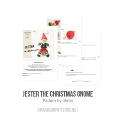 Jester the Christmas gnome amigurumi pattern by lilleliis