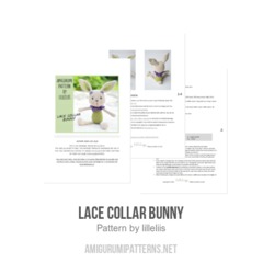 Lace collar bunny amigurumi pattern by lilleliis