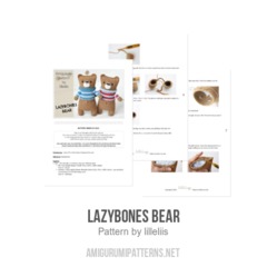 Lazybones bear amigurumi pattern by lilleliis