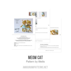 Meow cat amigurumi pattern by lilleliis
