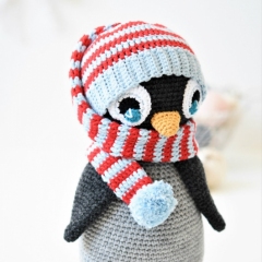 Pompom hat penguin amigurumi pattern by lilleliis