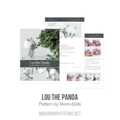 Lou the Panda amigurumi pattern by Momi Dolls