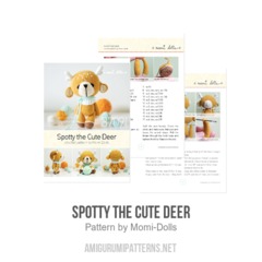 Spotty the Cute Deer amigurumi pattern by Momi Dolls