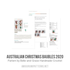 Australian Christmas Baubles 2020 amigurumi pattern by Belle and Grace Handmade Crochet