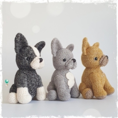Ellie the Frenchie  amigurumi pattern by Belle and Grace Handmade Crochet