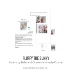 Fluffy the Bunny amigurumi pattern by Belle and Grace Handmade Crochet