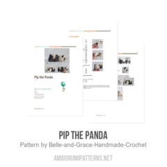Pip the panda amigurumi pattern by Belle and Grace Handmade Crochet