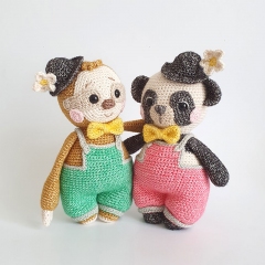 Samson Sloth and Phoebe Panda amigurumi pattern by Belle and Grace Handmade Crochet
