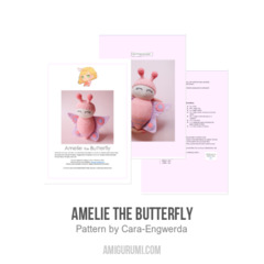 Amelie the Butterfly amigurumi pattern by Cara Engwerda