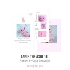 Annie the Axolotl amigurumi pattern by Cara Engwerda