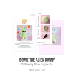 Bowie the Alien Bunny amigurumi pattern by Cara Engwerda