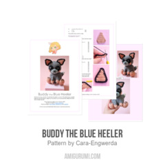 Buddy the Blue Heeler amigurumi pattern by Cara Engwerda