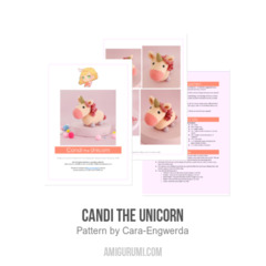 Candi the Unicorn amigurumi pattern by Cara Engwerda