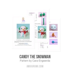 Candy the Snowman amigurumi pattern by Cara Engwerda
