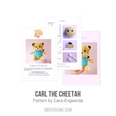 Carl the Cheetah amigurumi pattern by Cara Engwerda