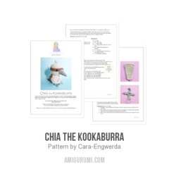 Chia the Kookaburra amigurumi pattern by Cara Engwerda